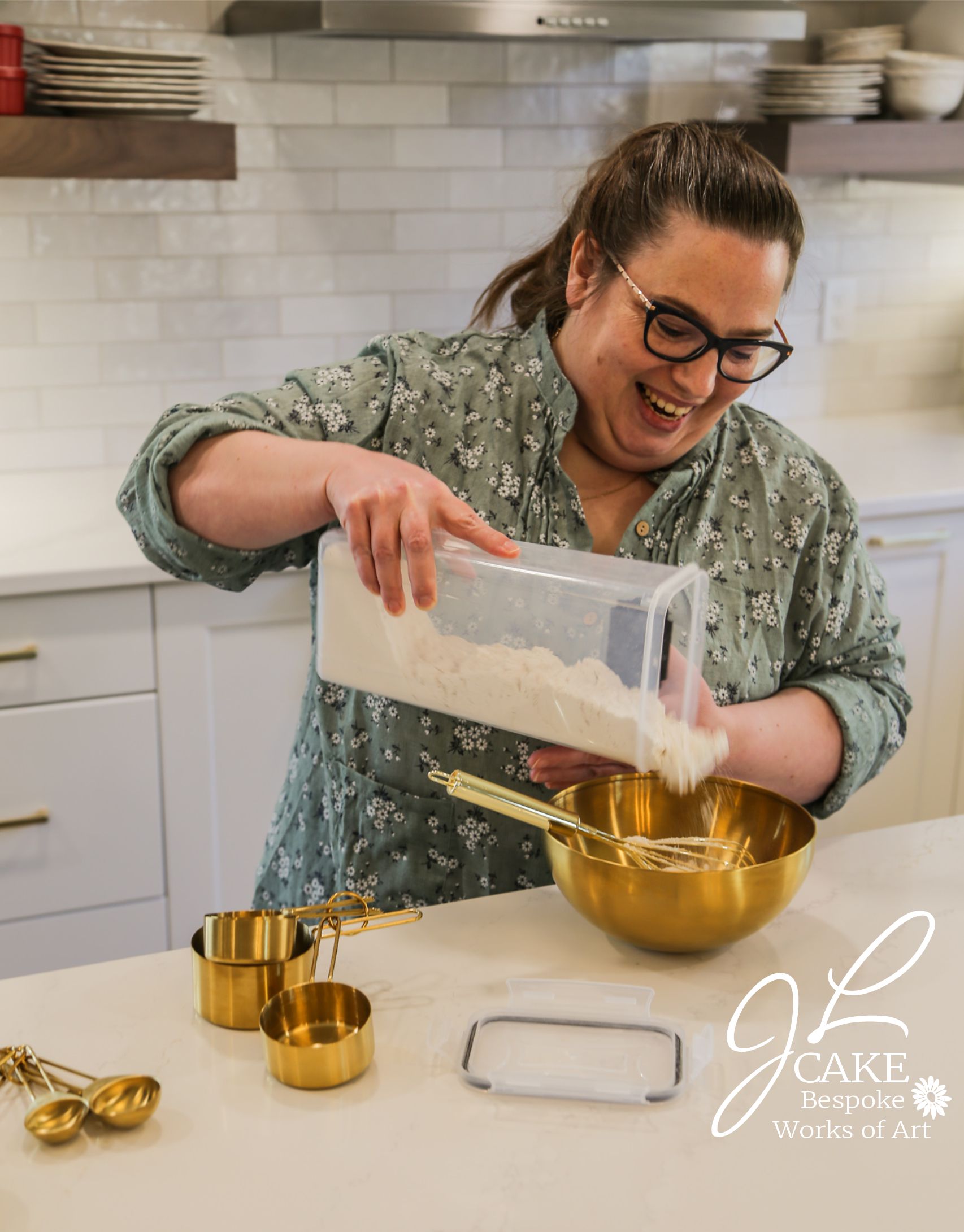 luxury ingredients for dessert with baker
