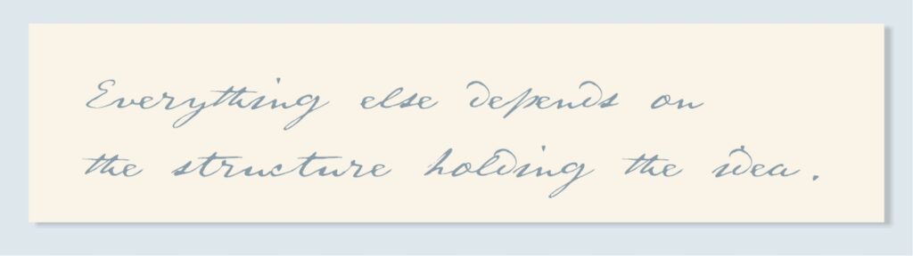 cake structure supports the design and determines the final outcome